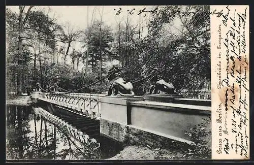 AK Berlin-Tiergarten, Löwenbrücke im Tiergarten