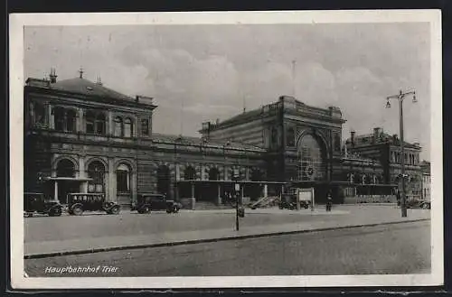 AK Trier, Hauptbahnhof Vorderansicht