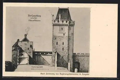 AK Pelm, Casselburg in der Eifel, Palas und Wohnturm