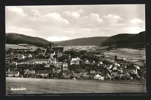 AK Unterkochen, Ortsansicht mit Blick ins Land