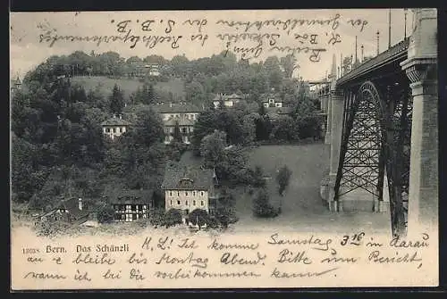 AK Bern, Das Schänzli mit Brücke