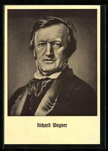 AK Richard Wagner, Portrait des Opernkomponisten