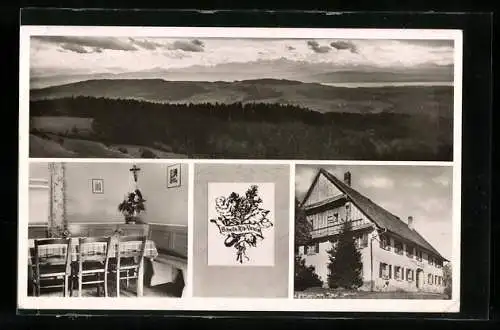 AK Höchsten / Glashütten, Gasthaus Johannes Kleemann, Innenansicht, Panorama