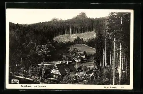 AK Sebnitz /Sächs. Schweiz, Gasthof Forsthaus Zeughaus