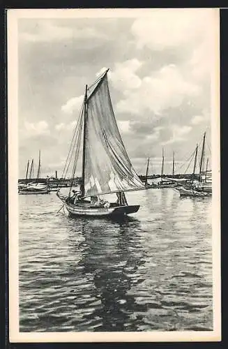 AK Maracaibo, Segelschiff auf dem Wasser