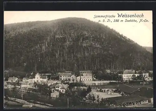 AK Weissenbach a. d. Tr., Ortsansicht gegen die Wälder