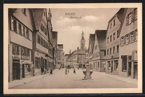 AK Aalen, Strassenpartie am Marktplatz