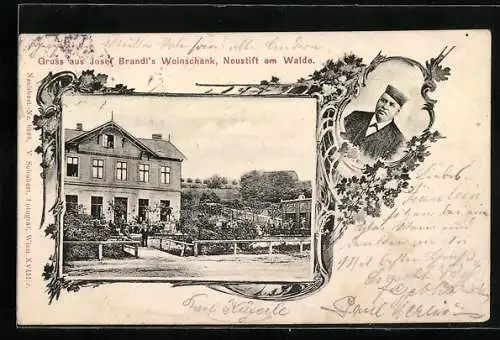 AK Neustift am Walde, Gasthaus Josef Brandl`s Weinschank