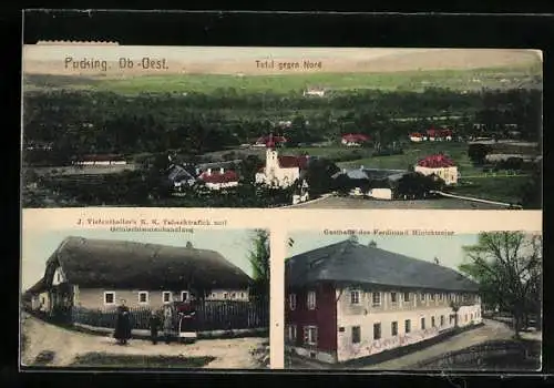 AK Pucking /Ob.-Oest., Gasthaus des Ferdinand Minichmeier, K. K. Tabacktrafick und Gemischtwarenhandlung