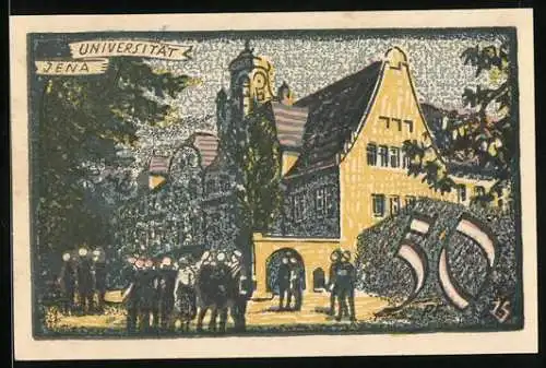 Notgeld Jena 1921, 50 Pfennig, Universität