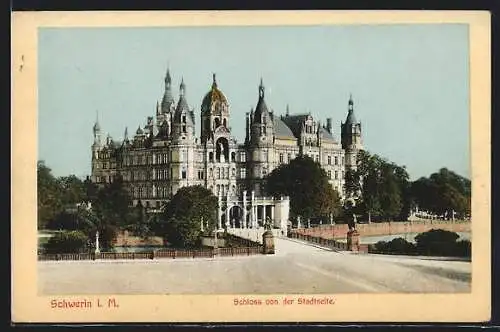 AK Schwerin i. M., Schloss von der Stadtseite