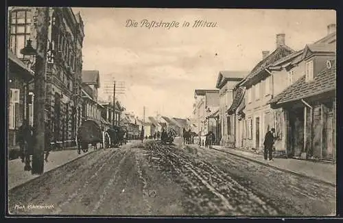 AK Mitau, Passanten in der Poststrasse