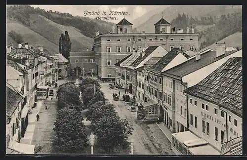 AK Gmünd /Kärnten, Hauptplatz mit Veldner`s Gast- und Brauhaus