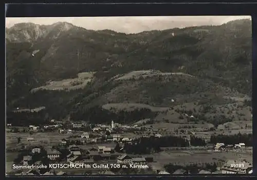 AK Kötschach im Gailtal, Teilansicht mit Kirche