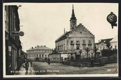 AK Waidhofen an der Thaya, Hauptplatz mit dem Rathaus