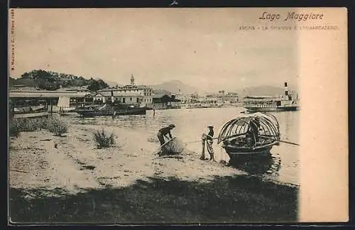 AK Arona /Lago Maggiore, La Spiaggia e L`Imbarcadero