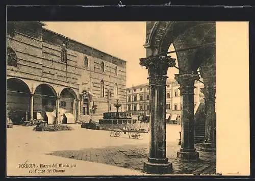 AK Perugia, Piazza del Municipio col fianco del Duomo