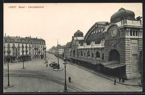 AK Basel, Partie am Hauptbahnhof