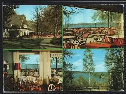 AK Berlin-Grunewald, Restaurant-Café Insel Lindwerder, Havelchaussee 33