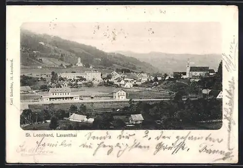 AK St. Leonhard /Lavantthal, Teilansicht mit Kirche