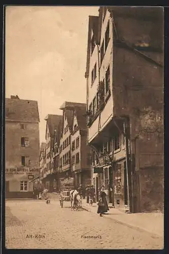 AK Köln, Fischmarkt in der Altstadt