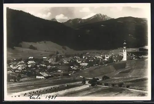 AK Villabassa /Val Puseria, Ortsansicht mit Kirche