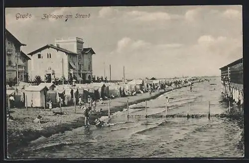 AK Grado, Zeltlager am Strand