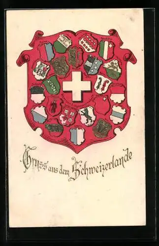 AK Schweiz, Wappen der Schweizer Kantone