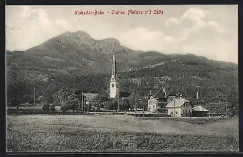 AK Mutters a. d. Stubaital-Bahn, Ortspanorama