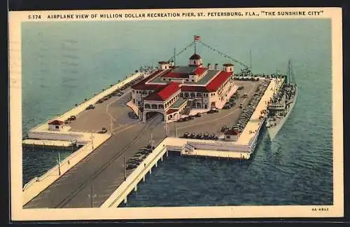 AK St. Petersburg, FL, Airplane view of Million Dolalr Recreation Pier