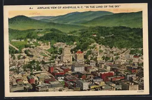 AK Asheville, NC, Airplane View, In the Land of the Sky