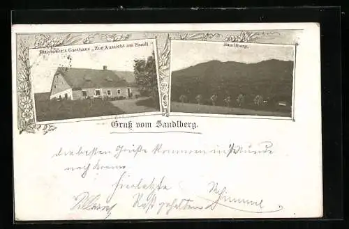 AK Dürnstein /Wachau, Sandlberg, Ettenauer`s Gasthaus Zur Aussicht am Sandl, der Sandlberg