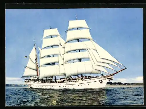AK Segelschulschiff Gorch Fock mit gesetzten Segeln