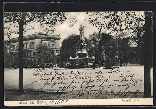 AK Berlin-Tiergarten, Rolandbrunnen