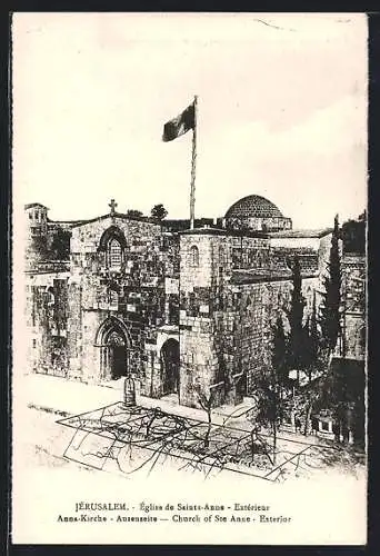 AK Jerusalem, Aussenseite der Anna-Kirche