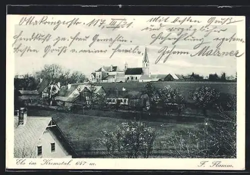 AK Els im Kremstal, Ortsansicht mit Kirche