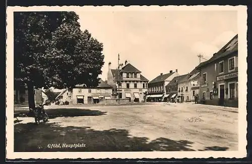 AK Gföhl, Geschäft v. Eduard Westermayr, Hauptplatz