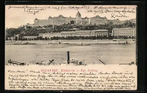 AK Budapest, Blick auf die Kgl. Hofburg