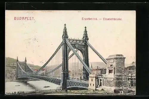 AK Budapest, An der Elisabethbrücke