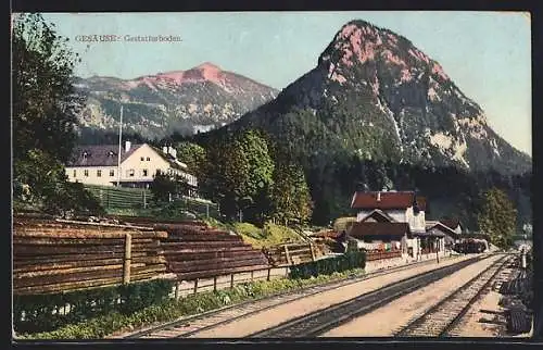 AK Gstatterboden, Bahnhof, Tamischbachturm