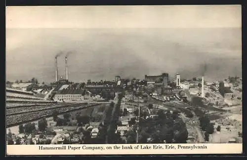 AK Erie, PA, Hammermill Paper Company, at the bank of Lake Erie