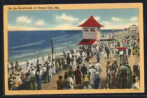 AK Ocean City, MD, Buisy Scene on the Boardwalk