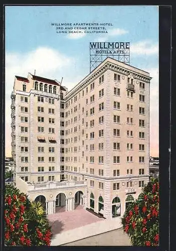 AK Long Beach, CA, Willmore Apartments Hotel, 3rd and Cedar Streets