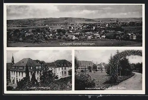 AK Hennef-Geistingen, Gesamtansicht, St. Josefs-Krankenhaus, Kurpark am Kneippkurhaus