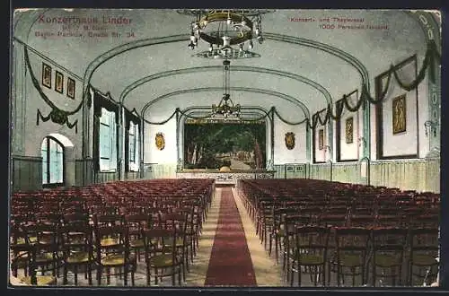 AK Berlin-Pankow, Konzerthaus Linder, Breite-Strasse 34, Innenansicht