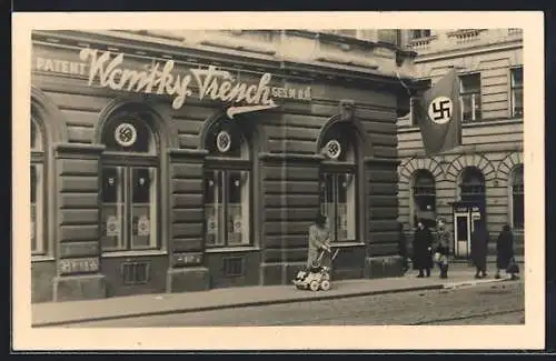 AK Wien, Geschäft Wantky Trench GmbH in der Burggasse mit schmuck