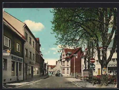 AK Grossauheim am Main, Hauptstrasse am Rochusplatz