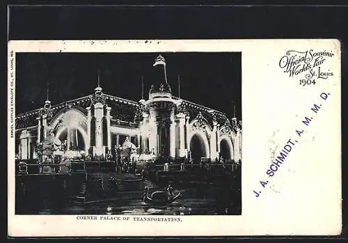 AK St. Louis, World`s Fair 1904, Corner Palace of Transportation