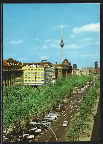 AK Berlin, Unter den Linden aus der Vogelschau