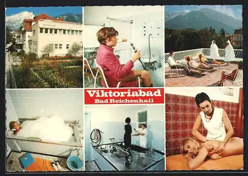 AK Bad Reichenhall, Kurmittelhaus Viktoriabad, mit Inhalatorium, Sonnenterrasse, Massage, Stahlbad